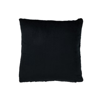 Coussin carré en textile noir 45x45x10 cm