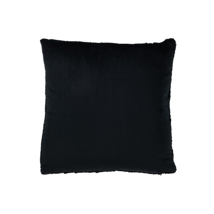 Coussin carré en textile noir 45x45x10 cm