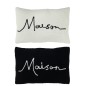 Set di 2 cuscini con rivestimento in tessuto bianco e nero 59x40x10 cm
