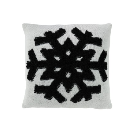 Coussin flocon en polyester blanc 45x45x10 cm