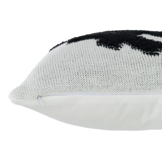 Cuscino in floccato di poliestere bianco 45x45x10 cm