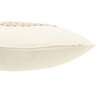 Cuscino quadrato in cotone beige 45x45x12 cm