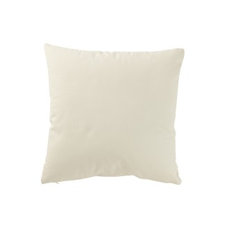 Cojín cuadrado de algodón beige 45x45x12 cm
