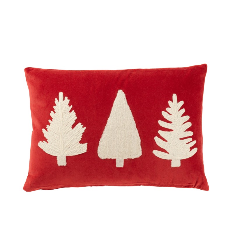 Cuscino rettangolare 45x30 cm con texture velluto rosso in poliestere
