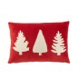 Cuscino rettangolare 45x30 cm con texture velluto rosso in poliestere