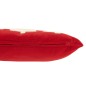 Cojín rectangular 45x30 cm textura terciopelo poliéster rojo