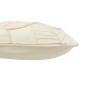 Cuscino quadrato con motivo a foglie in tessuto bianco 43x43x10 cm Cuscino quadrato con motivo a foglie in tessuto bianco 43x43x10 cm