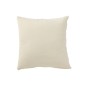Cuscino quadrato con motivo a foglie in tessuto bianco 43x43x10 cm Cuscino quadrato con motivo a foglie in tessuto bianco 43x43x10 cm