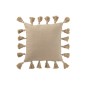 Cojín cuadrado con floca de algodón beige 45x45x15 cm Cojín cuadrado con floca de algodón beige 45x45x15 cm