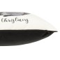 Coussin Merry Christmas en polyester blanc 45x45x13 cm