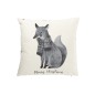Cuscino Merry Christmas in poliestere bianco 45x45x13 cm Cuscino Merry Christmas in poliestere bianco 45x45x13 cm