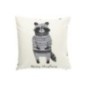 Cojín cuadrado de algodón blanco 45x45x13 cm Cojín cuadrado de algodón blanco 45x45x13 cm