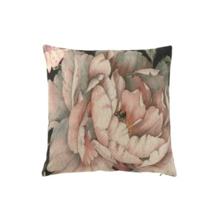 Coussin imprimé en polyester marron 45x45x13 cm