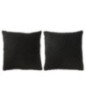 Cojín cuadrado de poliéster negro 45x45x12 cm Cojín cuadrado de poliéster negro 45x45x12 cm