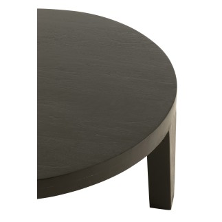 Table de salon en bois de manguier noir 80x80x34cm
