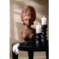 Table de salon en bois de manguier noir 80x80x34cm Table de salon en bois de manguier noir 80x80x34cm