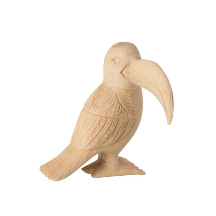 Toucan en bois naturel L19xl16xH22cm