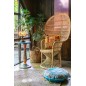 Pouf piatto rotondo in cotone multicolore 55x55x20 cm Pouf piatto rotondo in cotone multicolore 55x55x20 cm