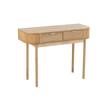 Escritorio auxiliar de madera marrón claro 100x40x76 cm