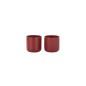 Set di 2 coprivasi in ceramica Rosso 11x11x11cm
