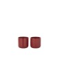 Set di 2 coprivasi in ceramica Rosso 13,5x13,5x12,6cm
