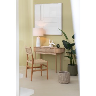 Scrivania in legno marrone chiaro 100x40x76 cm
