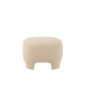 Repose-pied en textile blanc 55x41x37 cm Repose-pied en textile blanc 55x41x37 cm