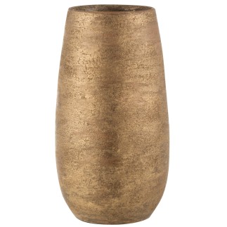 Vaso irregolare in ceramica dorata 22x22x41 cm