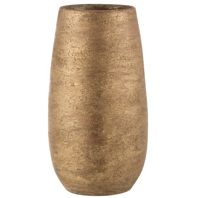 Vaso irregular em cerâmica dourada 22x22x41 cm