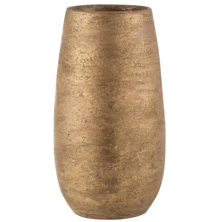 Vaso irregolare in ceramica dorata 22x22x41 cm