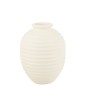 Macetero ovalado de cerámica blanco 50x50x66 cm Macetero ovalado de cerámica blanco 50x50x66 cm