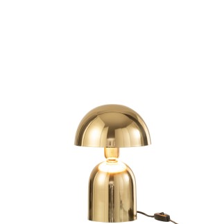 Lampe champignon en métal doré 20x20x30 cm