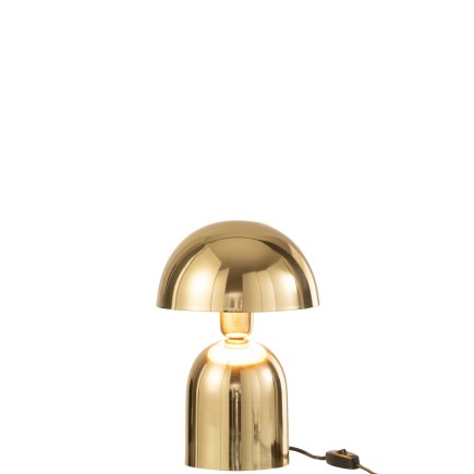 Lampe champignon en métal doré 20x20x30 cm