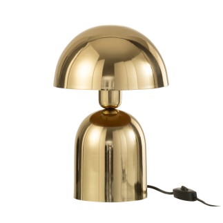 Lampe champignon en métal doré 20x20x30 cm