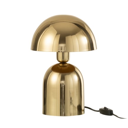 Lampe champignon en métal doré 20x20x30 cm