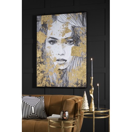 Tableau en toile noir 102.6x4.3x142.6 cm