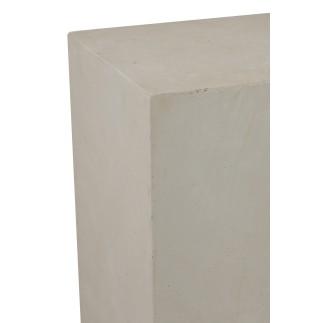 Columna decorativa rectangular de arcilla beige de 101 cm.