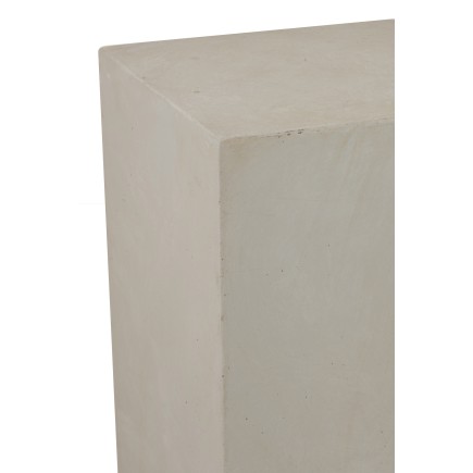 Columna decorativa rectangular de arcilla beige de 101 cm.