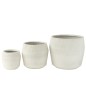 Macetero de cerámica blanco 50.5x50.5x49.5 cm (juego de 3) Macetero de cerámica blanco 50.5x50.5x49.5 cm (juego de 3)