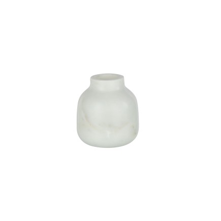 Vase bouteille en pierre blanc 10x10x10 cm