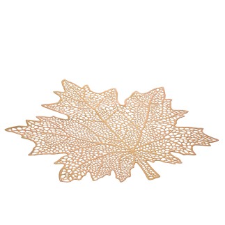 Set de table feuille en plastique rose 43x43x0.1 cm