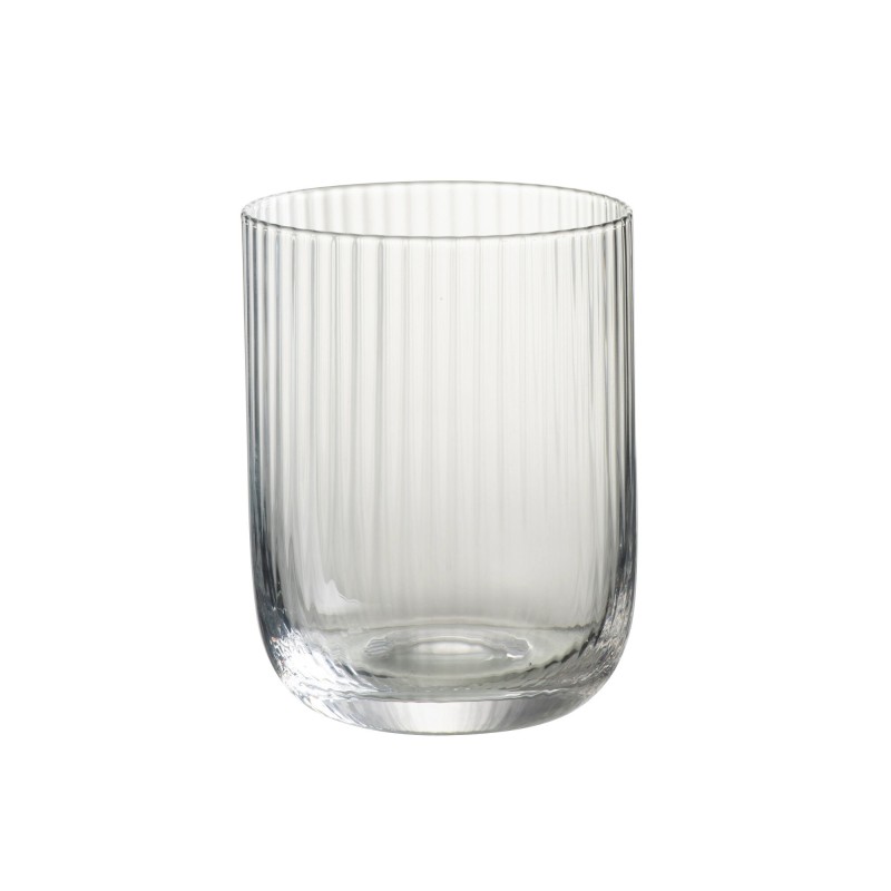 Vaso de agua de vidrio transparente de 8x8x10 cm