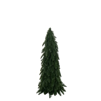 Albero di Natale in plastica verde scuro H.75 cm