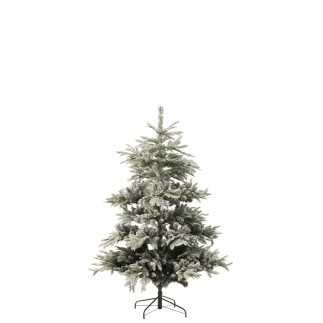 Árbol de Navidad artificial verde nevado con 270 LEDs H.180 cm