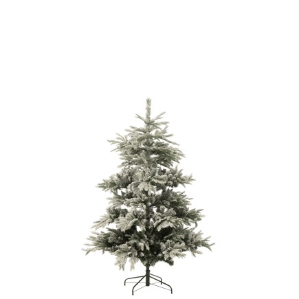 Árbol de Navidad artificial verde nevado con 270 LEDs H.180 cm