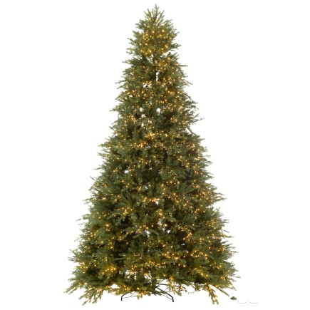 Árbol de Navidad artificial con 4000 LEDs en metal verde H.325 cm