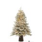 Albero di Natale artificiale innevato con 600 LED verdi in metallo H.150cm Albero di Natale artificiale innevato con 600 LED verdi in metallo H.150cm