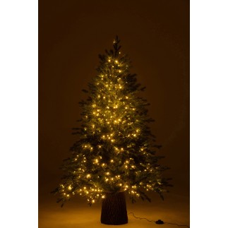 Albero di Natale artificiale 600 led in metallo verde H.150 cm
