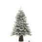 Albero di Natale artificiale innevato con 600 LED verdi in metallo H.150cm Albero di Natale artificiale innevato con 600 LED verdi in metallo H.150cm