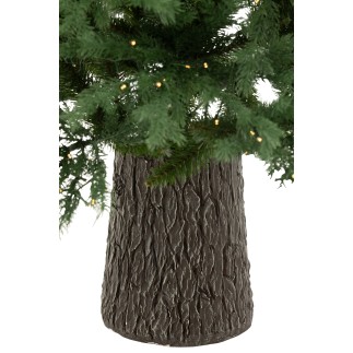 Árbol de Navidad artificial 600 led en metal verde H.150 cm